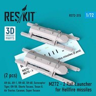  ResKit  1/72 M272 - 2 Rail Launcher for Hellfire missiles (2 pcs) (AH-64, AH-1, UH-60, SH-60, Eurocopter Tiger, OH-58, Shorts Tucano, Texan II, Air Tractor, Caravan, Super Tucano) OUT OF STOCK IN US, HIGHER PRICED SOURCED IN EUROPE RS72-0315