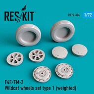  ResKit  1/72 Grumman F-4F/FM-2 Wildcat wheels set type 1 (weighted) OUT OF STOCK IN US, HIGHER PRICED SOURCED IN EUROPE RS72-0334