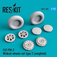  ResKit  1/72 Grumman F-4F/FM-2 Wildcat wheels set type 2 (weighted) OUT OF STOCK IN US, HIGHER PRICED SOURCED IN EUROPE RS72-0335