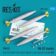 Mk.82 bombs (4pcs)(F-4, F-5, f-8, F-15, F-16, F-18, A-1, A-4, A-6, A-7, A-10, Kfir) OUT OF STOCK IN US, HIGHER PRICED SOURCED IN EUROPE #RS72-0342