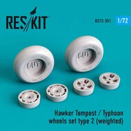 Hawker Tempest/Typhoon wheels set type 2 (weighted) OUT OF STOCK IN US, HIGHER PRICED SOURCED IN EUROPE #RS72-0351