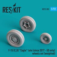  ResKit  1/72 McDonnell F-15C/F-15D Eagle late (since 2017 - US only) wheels set (weighted) (Resin & 3D-Printed) (1/72) RS72-0353