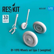 ResKit  1/72 Messerschmitt Bf.109G Wheels set type 2 (weighted) OUT OF STOCK IN US, HIGHER PRICED SOURCED IN EUROPE RS72-0357