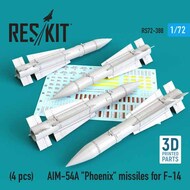  ResKit  1/72 AIM-54A 'Phoenix' missiles for Grumman F-14 Tomcat  (4pcs) OUT OF STOCK IN US, HIGHER PRICED SOURCED IN EUROPE RS72-0388