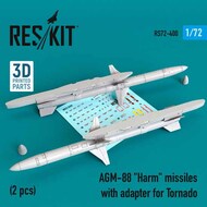  ResKit  1/72 AGM-88 'Harm' missiles with adapter for Tornado (2 pcs) OUT OF STOCK IN US, HIGHER PRICED SOURCED IN EUROPE RS72-0400