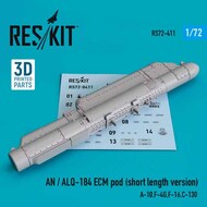  ResKit  1/72 AN / ALQ-184 ECM pod (short length version) (Fairchild A-10, McDonnell F-4G,F-16,C-130) (3D printing) OUT OF STOCK IN US, HIGHER PRICED SOURCED IN EUROPE RS72-0411