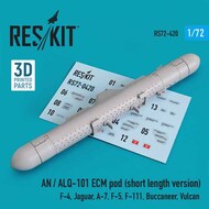 AN / ALQ-101 ECM pod (short length version) ( McDonnell F-4, Jaguar, Vought A-7, F-5, General-Dynamics F-111, Buccaneer, Vulcan) (3D printing) OUT OF STOCK IN US, HIGHER PRICED SOURCED IN EUROPE #RS72-0420