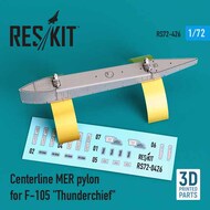 Centerline MER pylon for Republic F-105D/F-105G Thunderchief 3D-printed) OUT OF STOCK IN US, HIGHER PRICED SOURCED IN EUROPE #RS72-0426