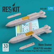  ResKit  1/72 Storm Shadow (SCALP EG) missiles (2 pcs) (Su-24, Tornado, Eurofighter, Mirage 2000, Dassault Rafale, Nimrod MRA4) 3D printed (1/72) OUT OF STOCK IN US, HIGHER PRICED SOURCED IN EUROPE RS72-0428