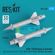  ResKit  1/72 AGM-12B Bullpup A missiles (2 pcs) (A-4, A-5, Grumman A-6, A-7, F-4, F-8, F-100, F-105, P-3 Orion, Sea Vixen, Buccaneer) OUT OF STOCK IN US, HIGHER PRICED SOURCED IN EUROPE RS72-0430
