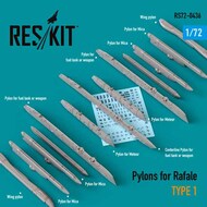  ResKit  1/72 Pylons for Dassault Rafale type 1 (1/72) OUT OF STOCK IN US, HIGHER PRICED SOURCED IN EUROPE RS72-0436