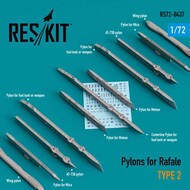  ResKit  1/72 Pylons for Dassault Rafale type 2 (1/72) OUT OF STOCK IN US, HIGHER PRICED SOURCED IN EUROPE RS72-0437