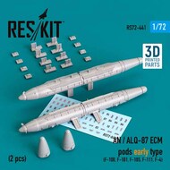  ResKit  1/72 AN / ALQ-87 ECM pods early type (2 pcs) (North-American F-100D/F-100F Super Sabre, McDonnell F-101C Voodoo, Republic F-105D/F-105G Thunderchief, , General-Dynamics F-111, F-4) OUT OF STOCK IN US, HIGHER PRICED SOURCED IN EUROPE RS72-0441