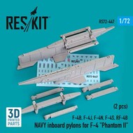 NAVY inboard pylons for F-4 'Phantom II' (2 pcs) (F-4B, F-4J, F-4N, F-4S, RF-4B) 3D-printed OUT OF STOCK IN US, HIGHER PRICED SOURCED IN EUROPE #RS72-0447