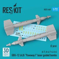 GBU-12 (A,B) 'Paveway I' laser guided bombs (2 pcs) (A-7, A-4, F-4, A-6) 3D-printed OUT OF STOCK IN US, HIGHER PRICED SOURCED IN EUROPE #RS72-0449