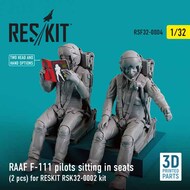 RAAF F-111 pilots sitting in seats (2 pcs) for RESKIT RSK32-0002 kit 3D printed (1/32) #RSF32-0004