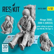Dassault-Mirage 2000C, 2000-5 (GREECE) pilot sitting in ejection seat MB Mk.10Q (Type 1) 3D-printed OUT OF STOCK IN US, HIGHER PRICED SOURCED IN EUROPE #RSF32-0009