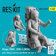 Dassault-Mirage 2000C, 2000-5 (INDIA) pilot sitting in ejection seat MB Mk.10Q (Type 1) 3D-printed OUT OF STOCK IN US, HIGHER PRICED SOURCED IN EUROPE #RSF32-0010