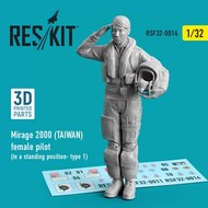  ResKit  1/32 Dassault-Mirage 2000 (TAIWAN) female pilot (in a standing position- type 1) OUT OF STOCK IN US, HIGHER PRICED SOURCED IN EUROPE RSF32-0014