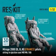  ResKit  1/32 Dassault-Mirage 2000B/2000D/2000N (FRANCE) pilots sitting in ejection seat MB Mk.10Q (2 pcs) RSF32-0032