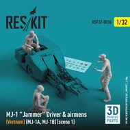 MJ-1 'Jammer' Driver & airmens (Vietnam) (MJ-1A,MJ-1B) (scene 1) (3 pcs) (3D-Printed) #RSF32-0036