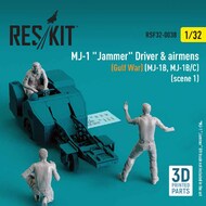 MJ-1 'Jammer' Driver & airmens (Gulf War) (MJ-1B, MJ-1B/C) (scene 1) (3 pcs) (3D-Printed) #RSF32-0038