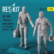 OV-10D+ Bronco Male Pilots Standing Figure Set #1 #RSF32-0042