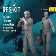 OV-10D+ Bronco Male Pilots Standing Figure Set #2 #RSF32-0043