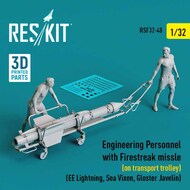 Engineering Personnel with Firestreak Missile (on trolley) Figure Set #RSF32-0048