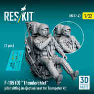  ResKit  1/32 F-105D Thunderchief Pilot Figure Sitting in Ejection Seat RSF32-0067