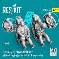 F-105G F-105F Thunderchief Pilot Figures Sitting in Ejection Seat #RSF32-0068