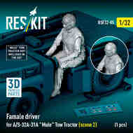 Female Driver Figure for A/S-32A-31A Mule Tow Tractor (Scene 2) #RSF32-0085