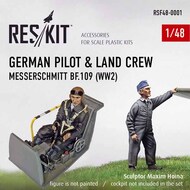  ResKit  1/48 German pilot & ground crew Messerschmitt Bf.109 (WWII) . RSF48-0001