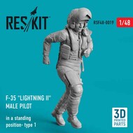  ResKit  1/48 Lockheed-Martin F-35A/F-35B Lightning male pilot (in a standing position- type 1) OUT OF STOCK IN US, HIGHER PRICED SOURCED IN EUROPE RSF48-0019