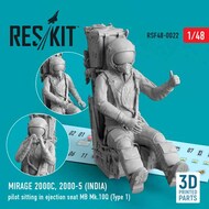  ResKit  1/48 Dassault-Mirage 2000C, 2000-5 (INDIA) pilot sitting in ejection seat MB Mk.10Q (Type 1) 3D-printed RSF48-0022