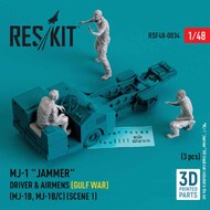 MJ-1 'Jammer' Driver & airmens (Gulf War) (MJ-1B, MJ-1B/C) (scene 1) (3 pcs) (3D-Printed) #RSF48-0034