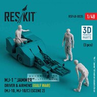  ResKit  1/48 MJ-1 'Jammer' Driver & airmens (Gulf War) (MJ-1B, MJ-1B/C) (scene 2) (3 pcs) (3D-Printed) RSF48-0035