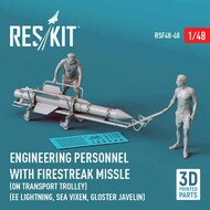 Engineering Personnel with Firesteak Missile (on trolley) Figure Set #RSF48-0048