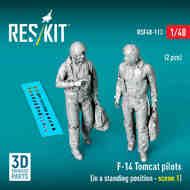 Grumman F-14 Tomcat pilots (in a standing position - scene 1) (2 pcs) #RSF48-0113
