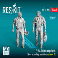 Grumman F-14 Tomcat pilots (in a standing position - scene 2) (2 pcs) #RSF48-0114