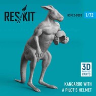 Kangaroo with a pilot's helmet 3D-printed OUT OF STOCK IN US, HIGHER PRICED SOURCED IN EUROPE #RSF72-0003