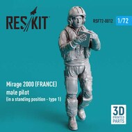  ResKit  1/72 Dassault-Mirage 2000B/2000D/2000N (FRANCE) male pilot OUT OF STOCK IN US, HIGHER PRICED SOURCED IN EUROPE RSF72-0012