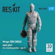  ResKit  1/72 Dassault-Mirage 2000B/2000D/2000N (INDIA) male pilot OUT OF STOCK IN US, HIGHER PRICED SOURCED IN EUROPE RSF72-0015