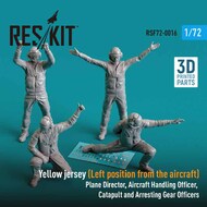  ResKit  1/72 Yellow jersey (Left position from the aircraft) Plane Director, Aircraft Handling Officer, Catapult and Arresting Gear Officers (4 pcs) OUT OF STOCK IN US, HIGHER PRICED SOURCED IN EUROPE RSF72-0016