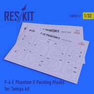  ResKit  1/32 McDonnell F-4E Phantom II canopy and wheels painting painting masks OUT OF STOCK IN US, HIGHER PRICED SOURCED IN EUROPE RSM32-0002
