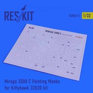  ResKit  1/32 Dassault Mirage 2000C canopy and wheels painting painting masks OUT OF STOCK IN US, HIGHER PRICED SOURCED IN EUROPE RSM32-0005