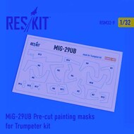  ResKit  1/32 Mikoyan MiG-29UB Pre-cut painting masks OUT OF STOCK IN US, HIGHER PRICED SOURCED IN EUROPE RSM32-0009