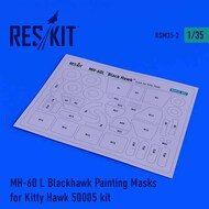  ResKit  1/35 Sikorsky MH-60L Blackhawk canopy and wheels painting painting masks OUT OF STOCK IN US, HIGHER PRICED SOURCED IN EUROPE RSM35-0002