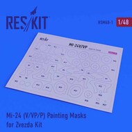  ResKit  1/48 Mil Mi-24V/VP canopy and wheels painting painting masks OUT OF STOCK IN US, HIGHER PRICED SOURCED IN EUROPE RSM48-0001