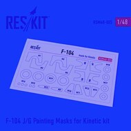  ResKit  1/48 Lockheed F-104J/F-104G Starfighter canopy and wheels painting painting masks OUT OF STOCK IN US, HIGHER PRICED SOURCED IN EUROPE RSM48-0005